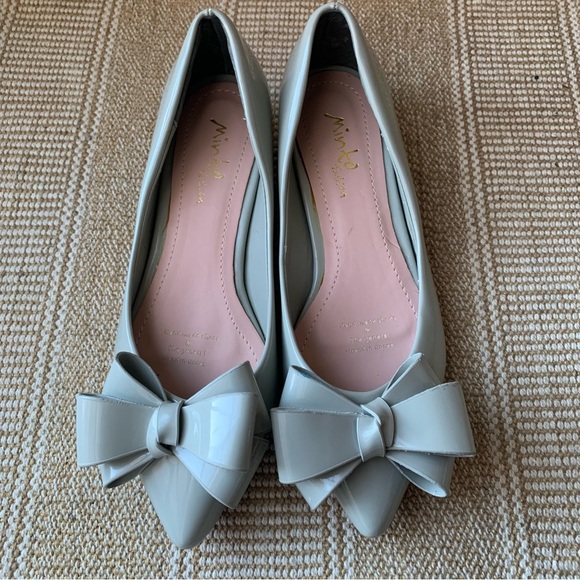 Bow Knot Pointed Toe Low Heel Pumps - Picture 1 of 4